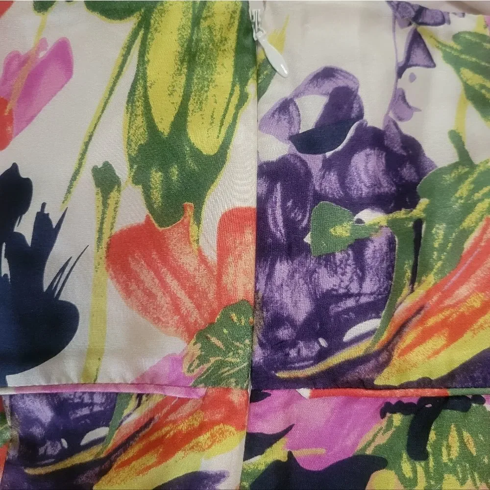 J. Crew Ella Garden‎ Floral Strapless Dress Size 00 NWT